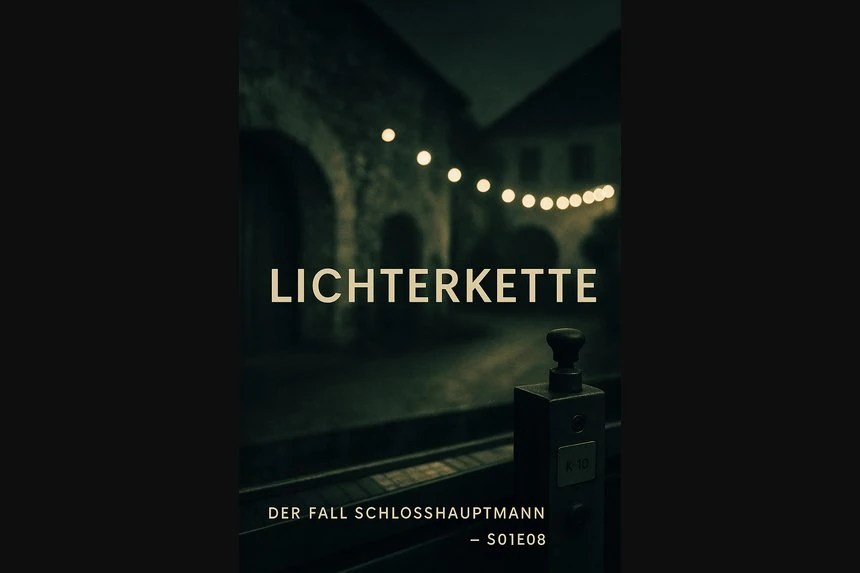 Cover Folge 8 „Lichterkette“ – flackernde Lichter, Etikettierband, Sensor am Flaschenlauf